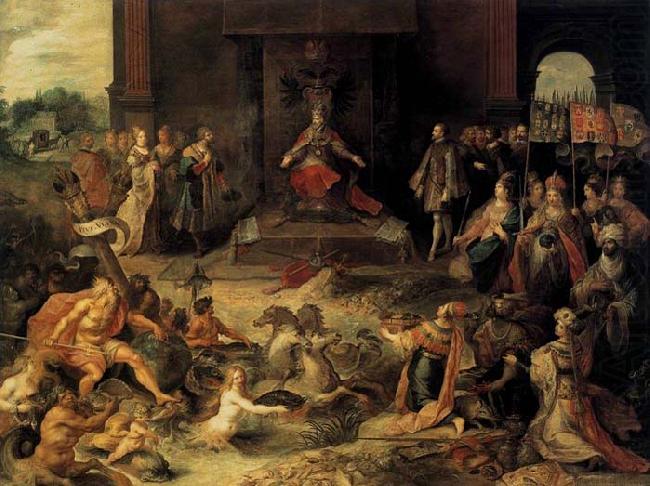 Allegory on the Abdication of Emperor Charles V in Brussels 25 October 1555, Francken, Frans II